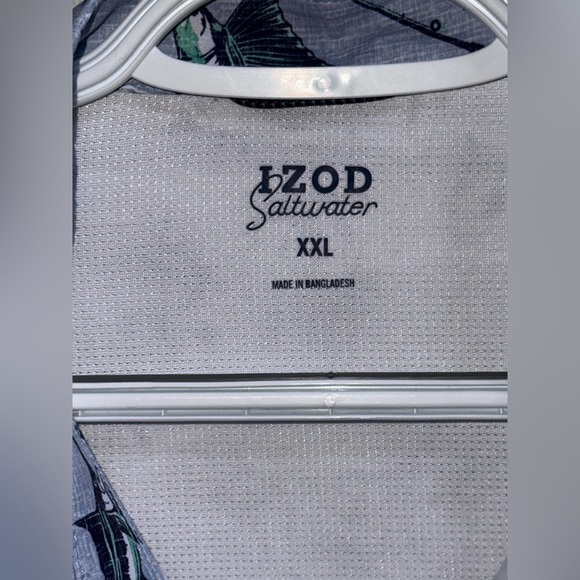 NEW IZOD Saltwater Classic-Fit Performance Beach Button-Down Shirt Men’s XXL - Picture 3 of 11